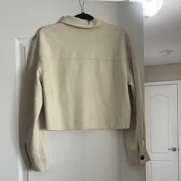 Tan Suede Cropped Jacket - Picture 4 of 4